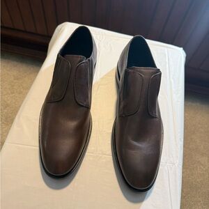 John Varvatos Dark Brown Leather Loafers